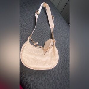 Juicy couture shoulder bag with gold chain accent